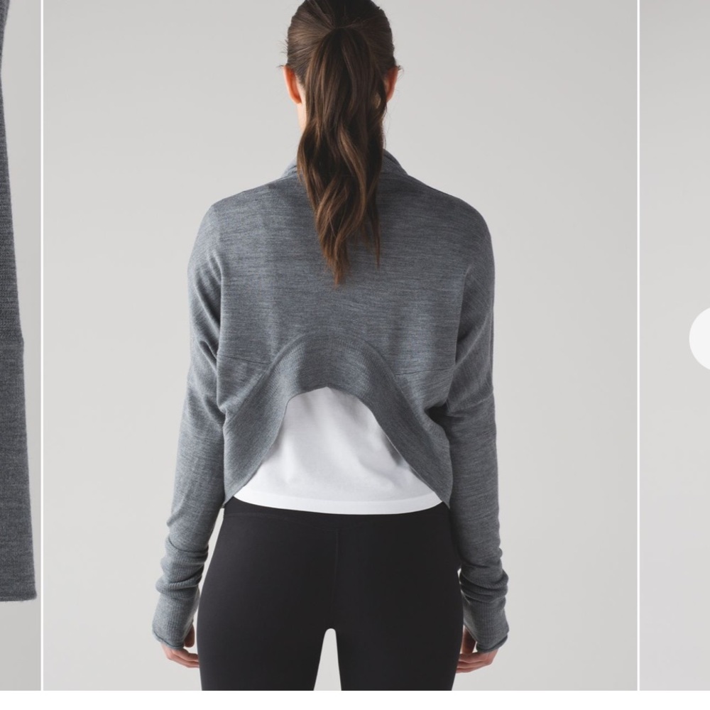 Lululemon sit in lotus wrap - size 8 - merino wool - gray - Picture 9 of 15